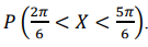 Дана плотность распределения вероятностей случайной величины 𝑋: 𝑓(𝑥) = { −𝑐𝑜𝑠𝑥 𝑥 ∈ [ 𝜋 2 ; 𝜋] 0 𝑥 ∉ [ 𝜋 2 ; 𝜋] Вычислить 𝑀(𝑋) и 𝑃 ( 2𝜋 6 < 𝑋 < 5𝜋 6 )