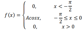 Дифференциальная функция распределения случайной величины 𝑋 имеет вид: 𝑓(𝑥) = { 0, 𝑥 < − 𝜋 2 𝐴𝑐𝑜𝑠𝑥, − 𝜋 2 ≤ 𝑥 ≤ 0 0, 𝑥 > 0 Требуется: а) найти коэффициент 𝐴; б) найти