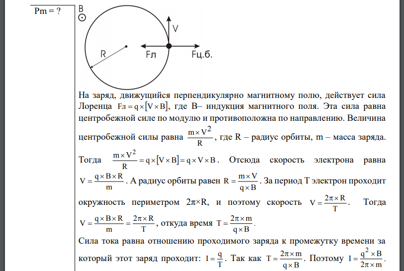 Ион с кинетической энергией E= 1 кэВ попал в однородное магнитное поле и стал двигаться по окружности. Определить магнитный момент