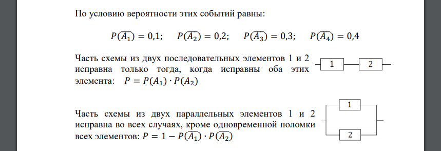 Вероятности отказа элементов 1, 2, 3, 4, 5 соответственно равны q1=0,1; q2=0,2; q3=0,3; q4=0,4; q5=0,5 q6=0,6 . Найти вероятность того, что сигнал пройдет