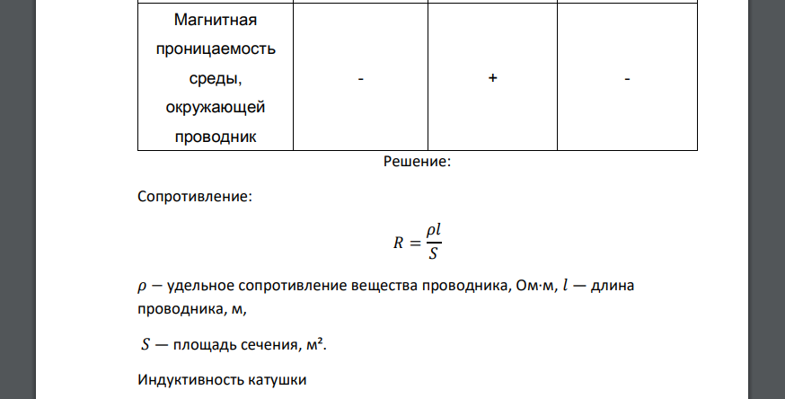 Напишите формулы, связывающие сопротивление проводника, индуктивность проводника и емкость конденсатора с геометрическими