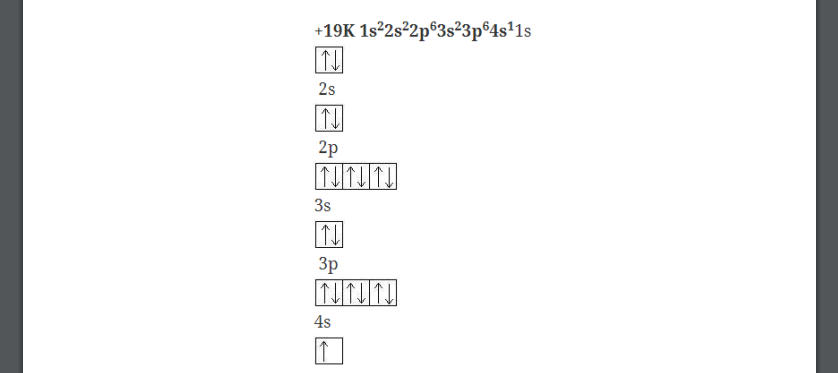 Нарисовать схему строения атома химического элемента с порядковым номером 19.Вычислить квантовые числа для последнего