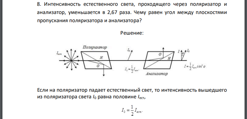 Интенсивность вышедшего из образца света