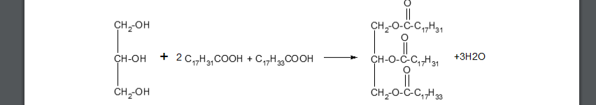 Напишите реакцию образования жидого жира. Как из данного жира получить твердый? Напишите реакцию