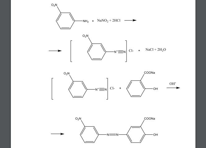 Получите азокраситель ализариновый желтый. Напишите механизм реакции азосочетания.