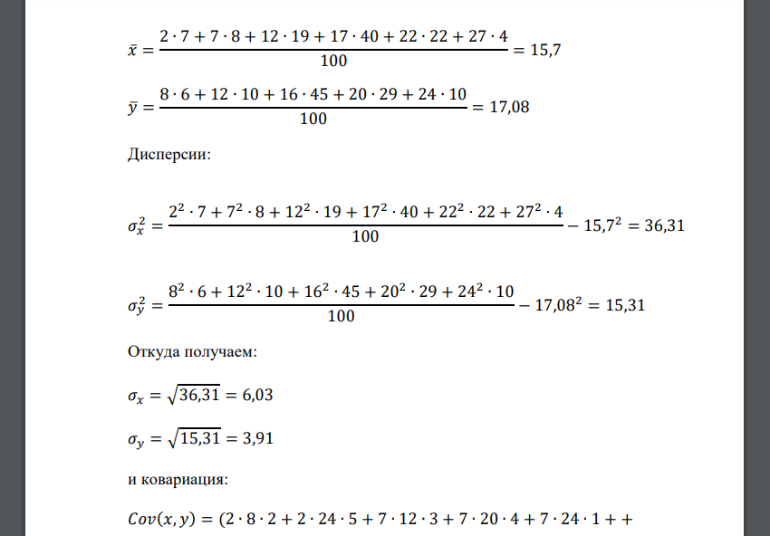 1) Найти выборочное уравнение прямой r (x x) x y x в регрессии Y на Х по данной корреляционной таблице. 2) Проверить гипотезу