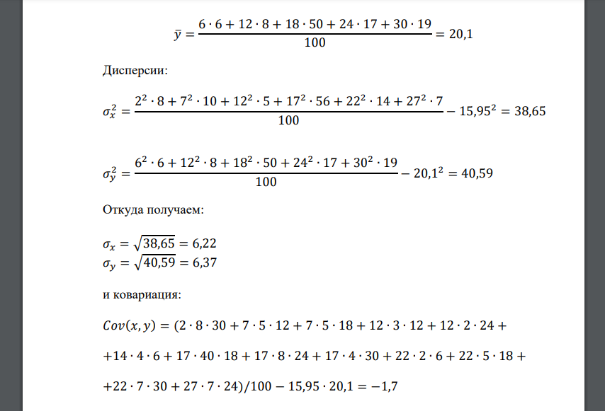 Найти выборочное уравнение прямой y y r (x x) x y x b регрессии Y на X по данной корреляционной