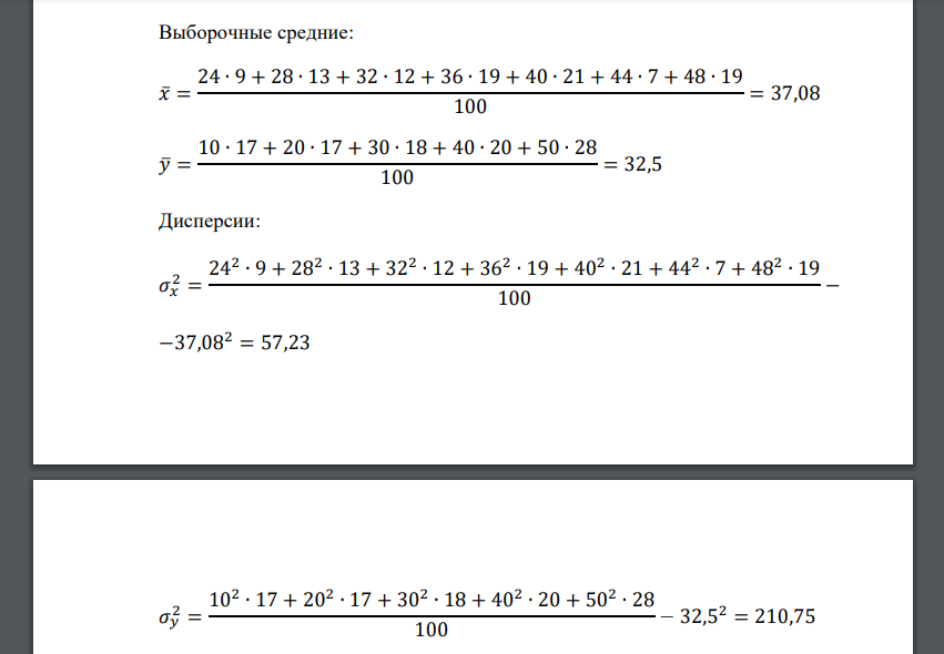 Найти выборочное уравнение линейной регрессии Y на X на основании корреляционной таблицы