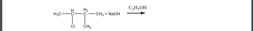 Напишите реакцию элиминирования 2-хлор-3-метилбутана.