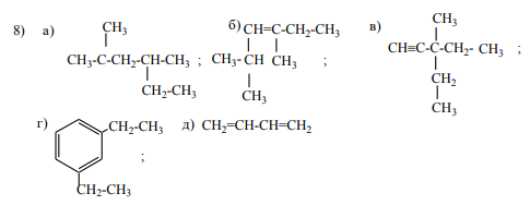 а) Назовите по современной международной и рациональной номенклатуре заданные углеводороды. Укажите, к каким классам они относятся
