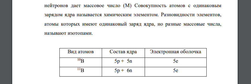 Для приведенных элементов (см. задания в таблице 3): 1) укажите строение изотопов