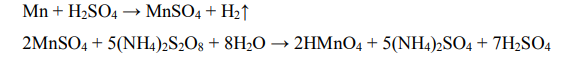 Напишите уравнения реакций, лежащих в основе определения примеси марганца в магния сульфате