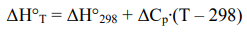 На основании значений энтальпии образования веществ ΔH°f298 (приложение 3 [1, c. 185]) определите тепловой эффект реакции окисления ΔH°298 и ΔH°Т с учетом агрегатного состояния всех участников реакции