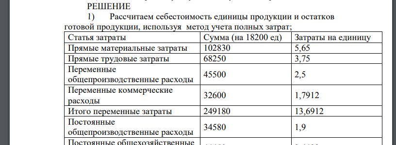 Компания «Буревестник» производит один продукт. Имеется следующая информация о деятельности компании за 2014 год. Было