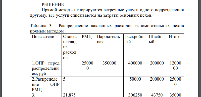 На швейном предприятии выделены два основных цеха: раскройный и швейный, а также два вспомогательных цеха: ремонтно-механический (РМЦ)