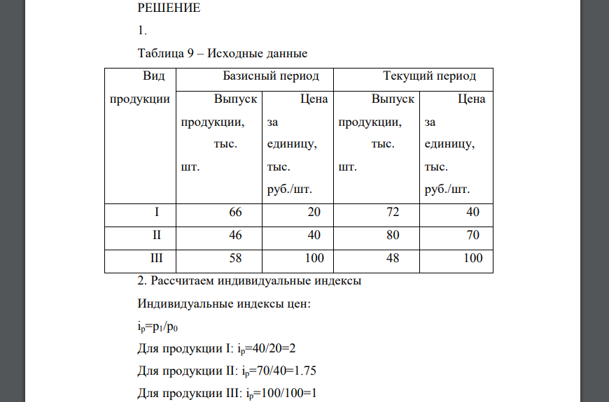 Объяснить экономический смысл каждого из индексов, показать взаимосвязь между ними