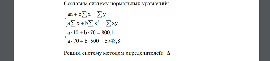 По данным, представленным в таблице 1(Задания 1), выполните корреляционно-регрессионный анализ зависимости