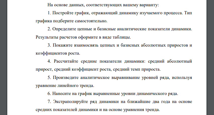 Известна динамика производства плодоовощных консервов на овощеперерабатывающем комбинате: