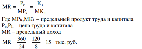 Пусть фирма, приобретая труд и капитал на совершенно конкурентном рынке факторов производства, производит товар х и продает его также на совершенно конкурентном рынке продукта