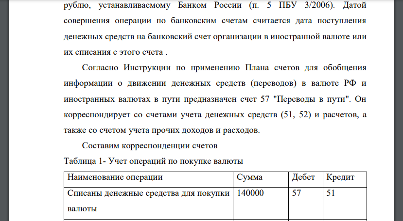 Отразить операции по покупке валюты в Журнале регистрации хозяйственных операций. Определить финансовый результат от проведенных операций