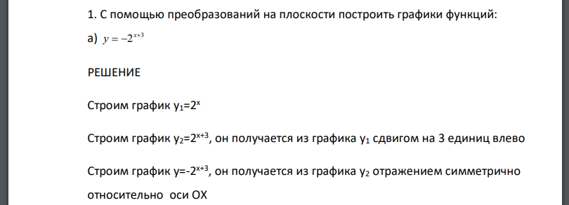 С помощью преобразований на плоскости построить графики функций: а) 3 2    x y