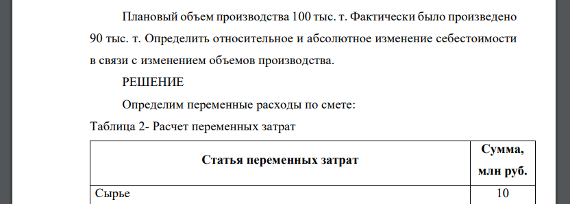 Смета затрат на производство продукции представлена в таблице Статья затрат Сумма, млн руб. Сырье 10 Полуфабрикаты 2 Эл/энергия на производственные цели 10 Заработная плата производственных рабочих 50 Начисления на