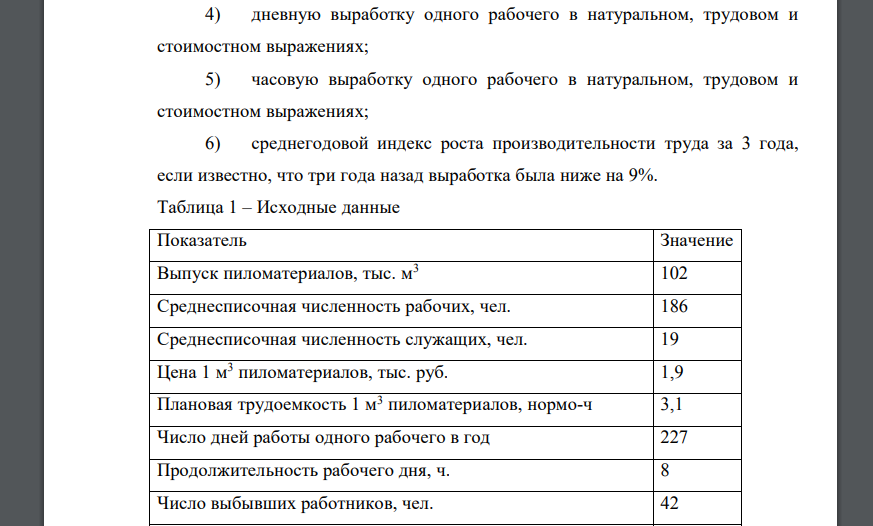 Расчетно-графическая работа № 2 па тему «Трудовые ресурсы организации» Исходные данные представлены в табл