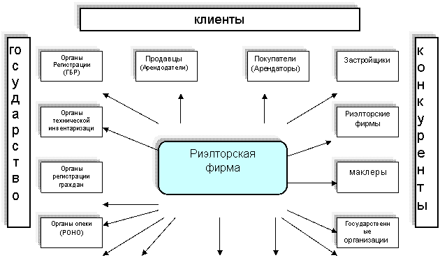 Структура агентства недвижимости схема