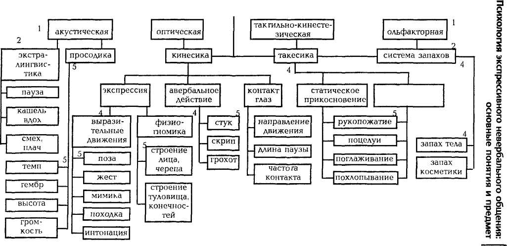 Невербальные средства общения схема