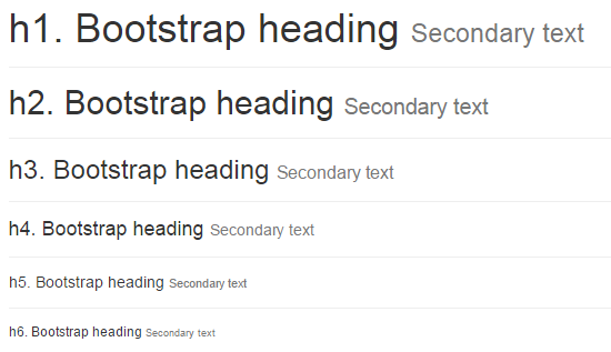 заголовки в бутстрапе