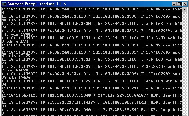 анализатор трафика локальной сети tcpdump