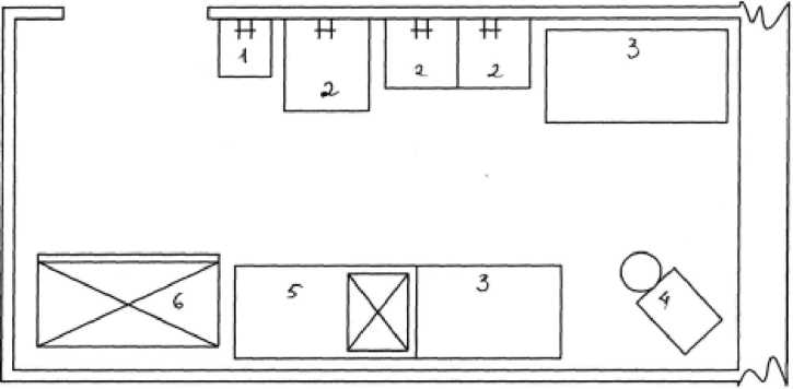Схема горячего цеха с расстановкой