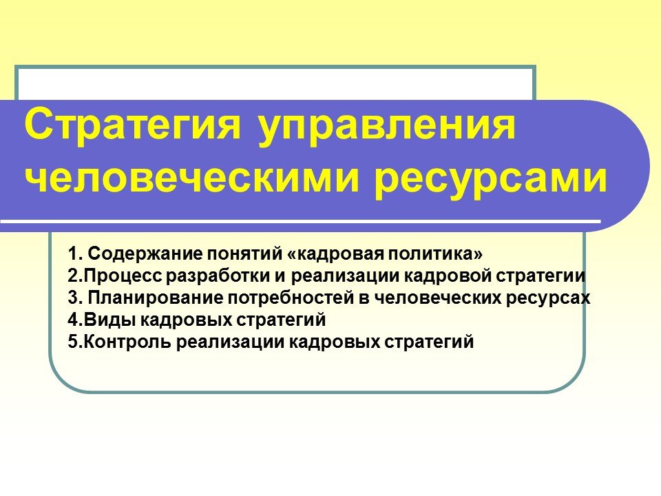 Управление человеческими ресурсами темы