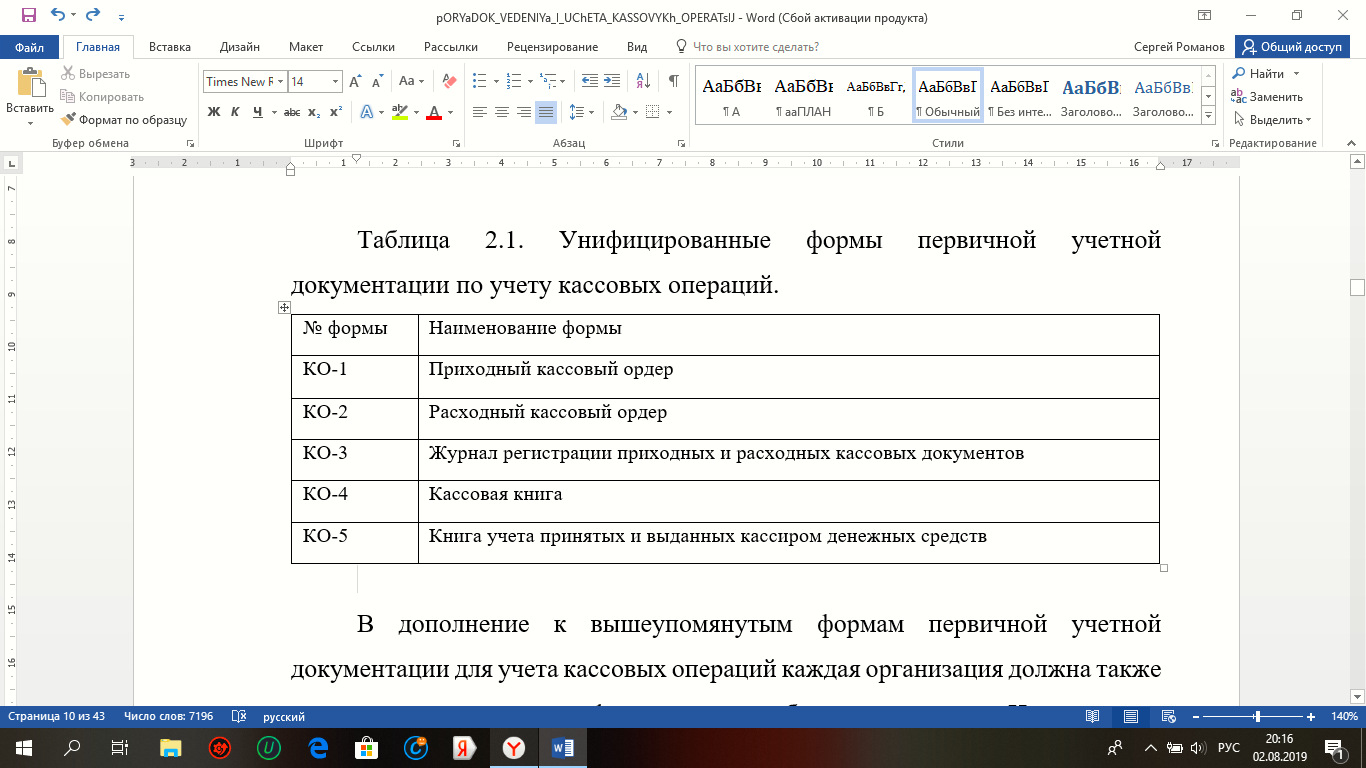 Кассовые операции курсовая работа. Журнал регистрации кассовых операций. Подработка как оформить документально.