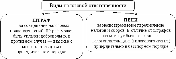 Налоговые правонарушения схема