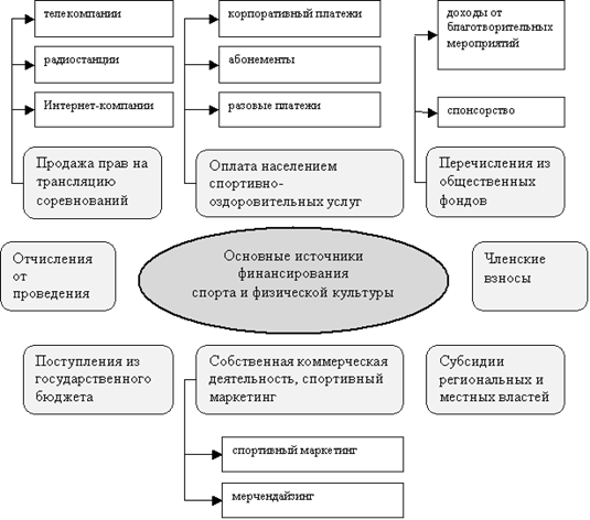 Источники финансирования физической культуры и спорта