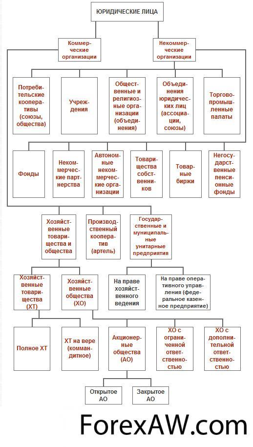 2.1. Виды юридических лиц