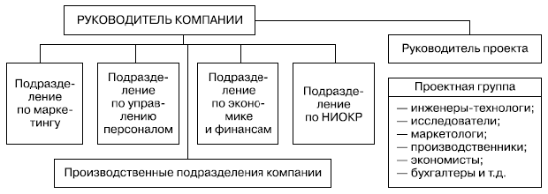 Разновидность проектных структур управления