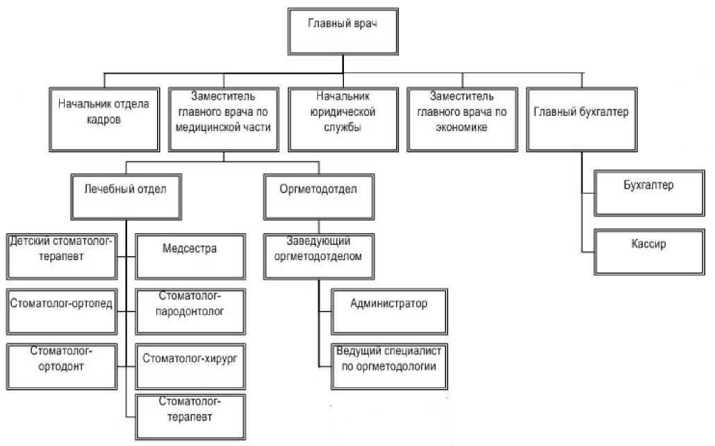 Структура стоматологической поликлиники схема