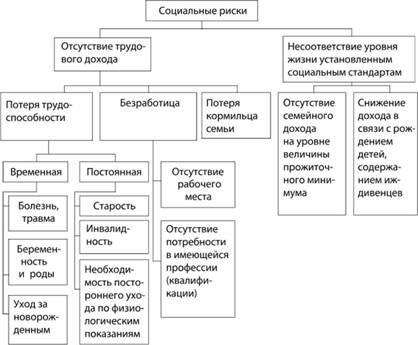 Схема виды социальных рисков