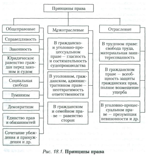 Схема принципов права социального обеспечения