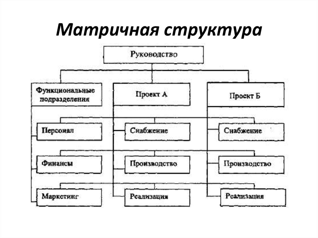 Матричная структура схема