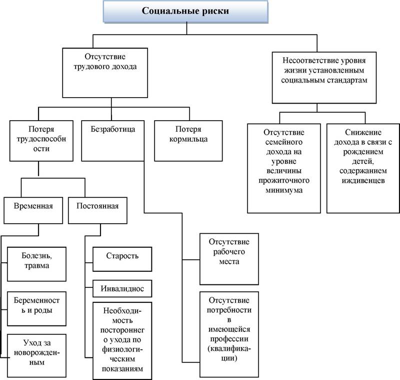Схема виды социальных рисков