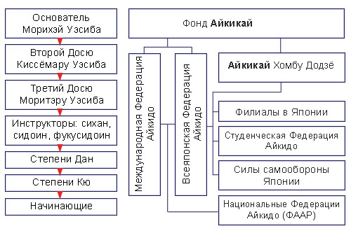 Структура организаций айкидо АЙКИКАЙ в мире