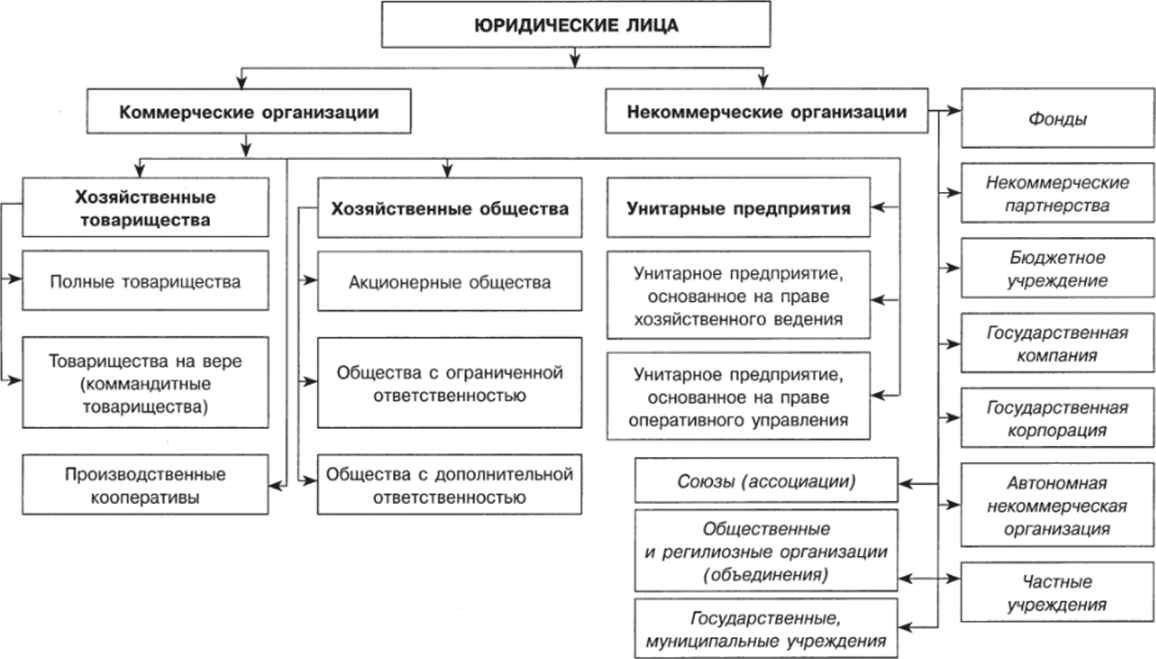 Возможные организационно-правовые формы физкультурпо-спортивных организаций