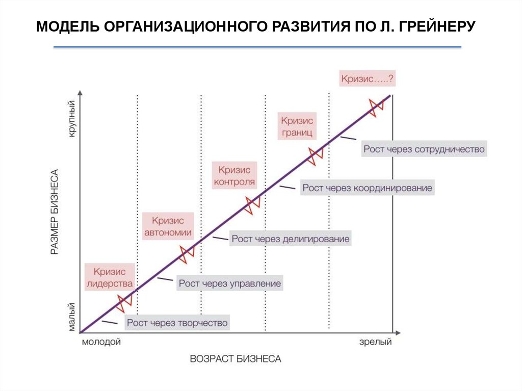 На стадии роста организации на первый план в деятельности руководителя выступают