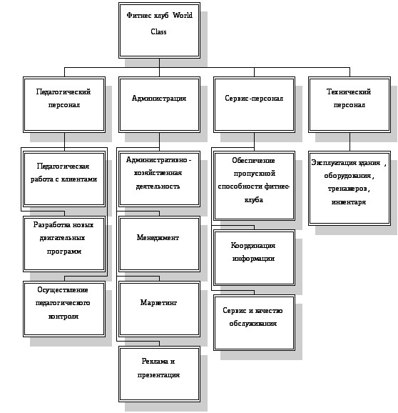 Структура фитнес клуба