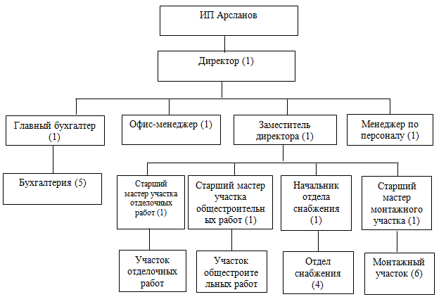 Организационная структура ип схема