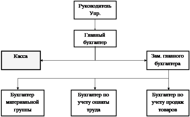 Схема структуры бухгалтерской службы