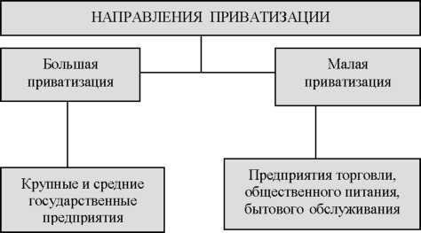 Составьте схему государственное регулирование приватизации